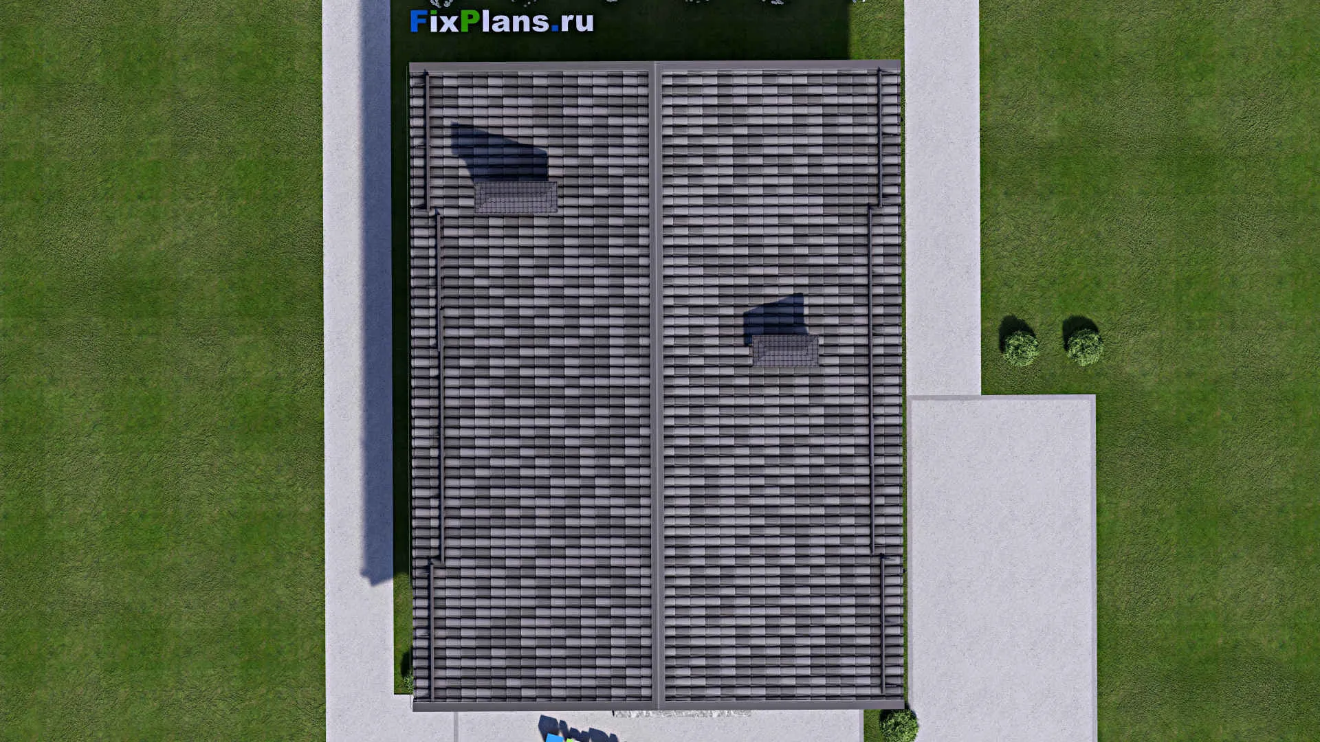 F-13715 - План одноэтажного дома 9 на 14, площадью 100 м² с 3 спальнями