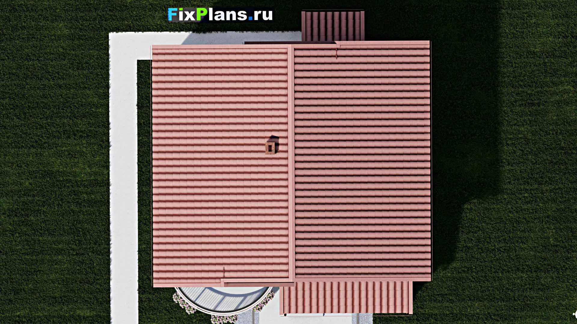 F-0503 - Проект дома с мансардой 11 на 11, площадью 240 м² с балконом и 6 спальнями