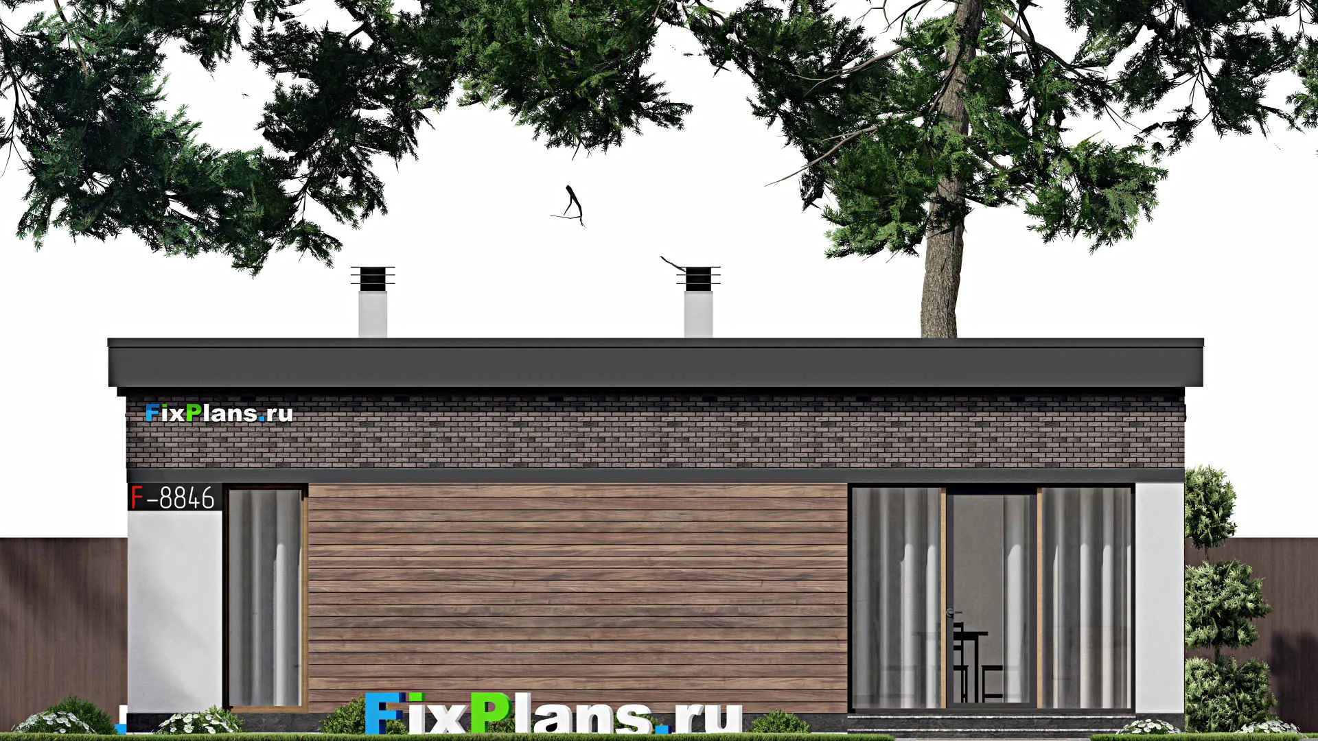 F-8846 - Проект бани 6 на 11, площадью 40 м² с санузлом