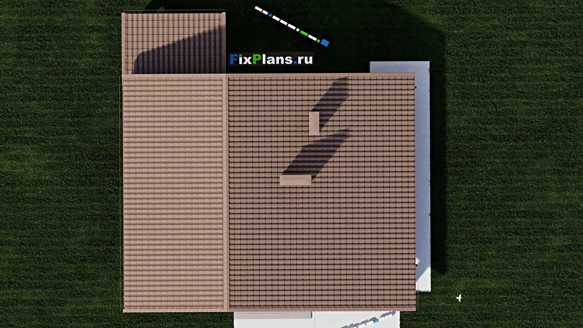 F-0323 - Проект дома с мансардой 11 на 14, площадью 180 м² с террасой, балконом, гаражом на 1 машину и 4 спальнями