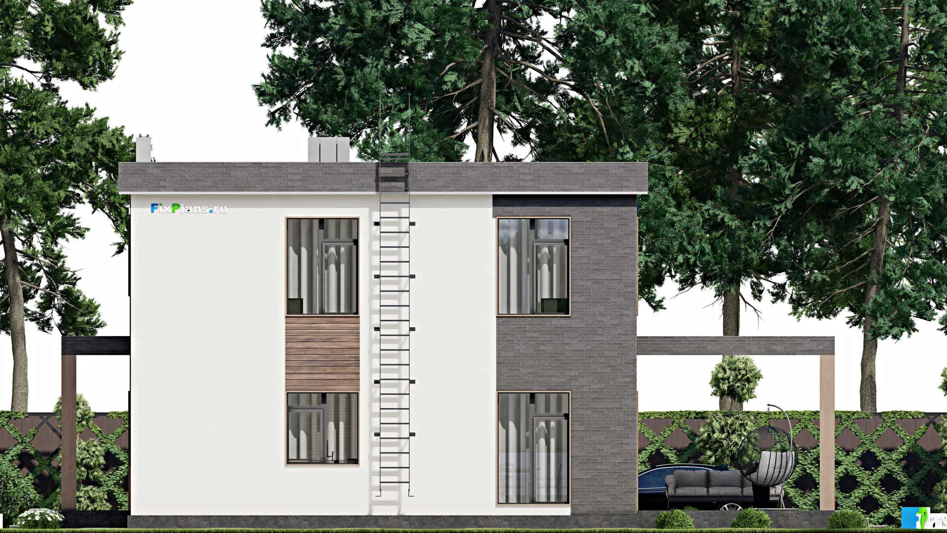 F-5615 - Проект двухэтажного дома 9 на 11, площадью 160 м² с 4 спальнями