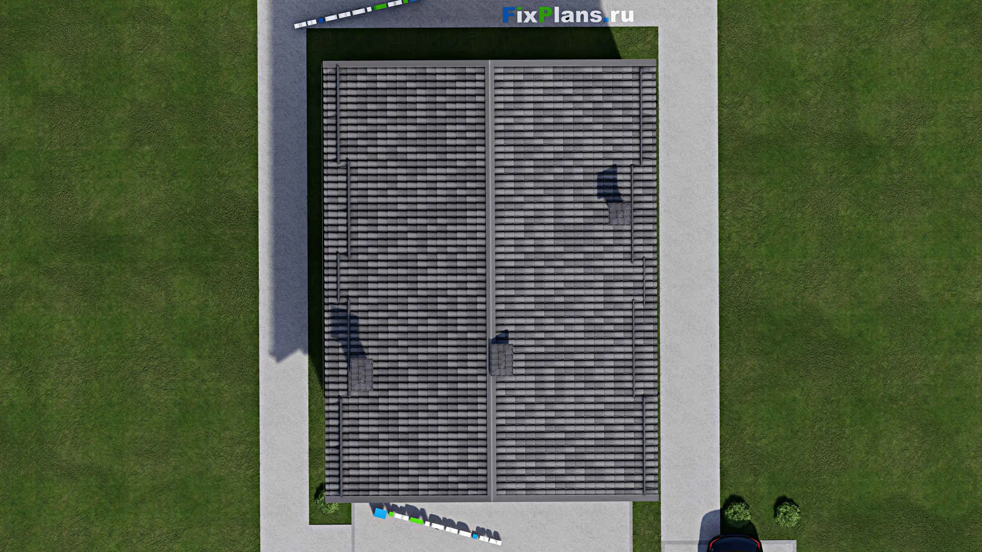 F-9143 - Проект дома с мансардой 9 на 12, площадью 160 м² с террасой, балконом и 5 спальнями