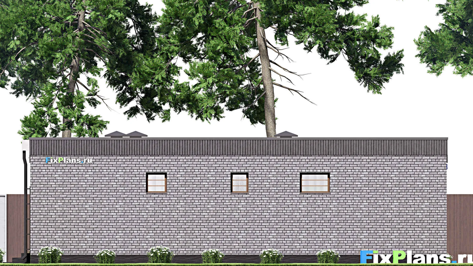 F-14903 - Проект бани 9 на 13, площадью 110 м² с терассой, санузлом и спальней