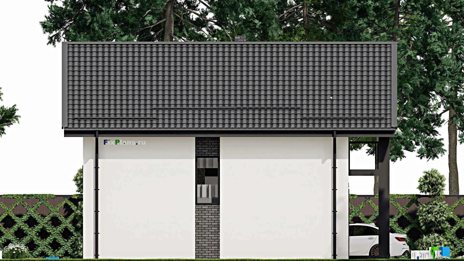 F-4076 - Проект дома с мансардой 10 на 12, площадью 160 м² с террасой, балконом и 4 спальнями