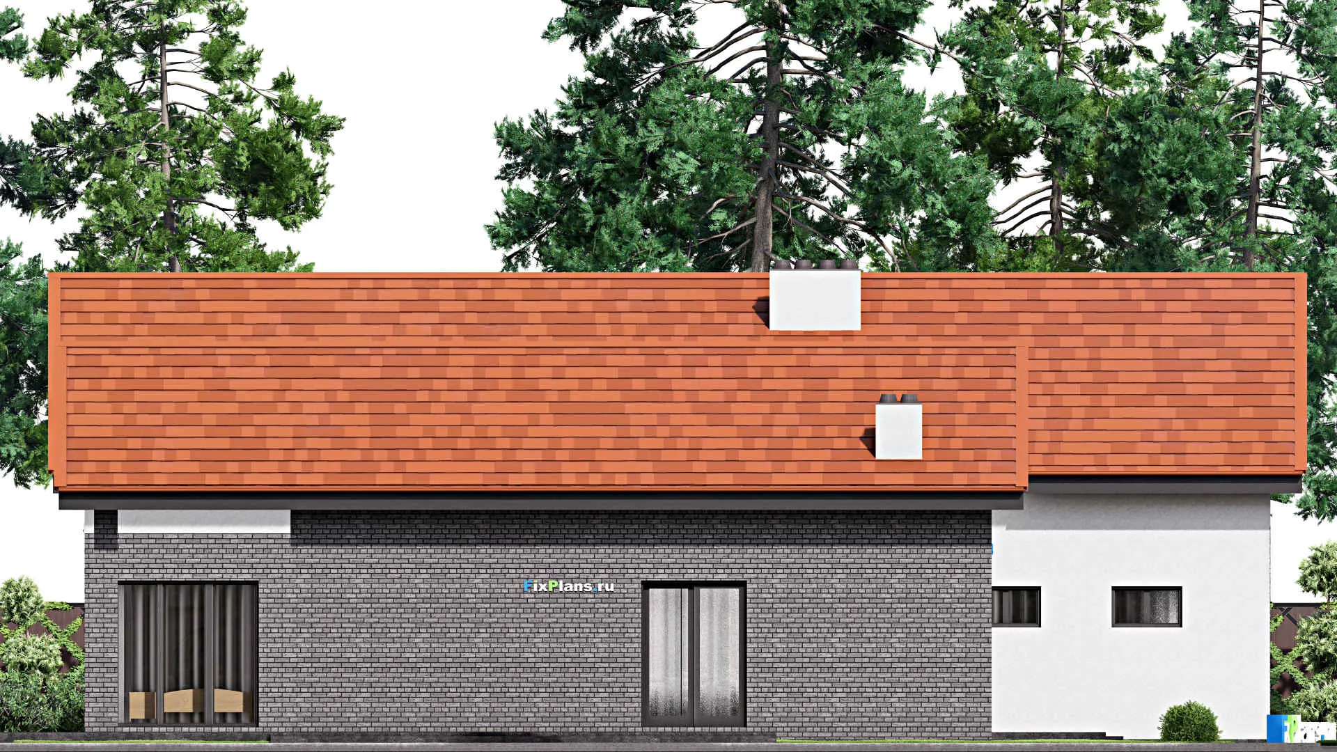 F-16307 - Проект дома с мансардой 21 на 24, площадью 360 м² с 3 спальнями