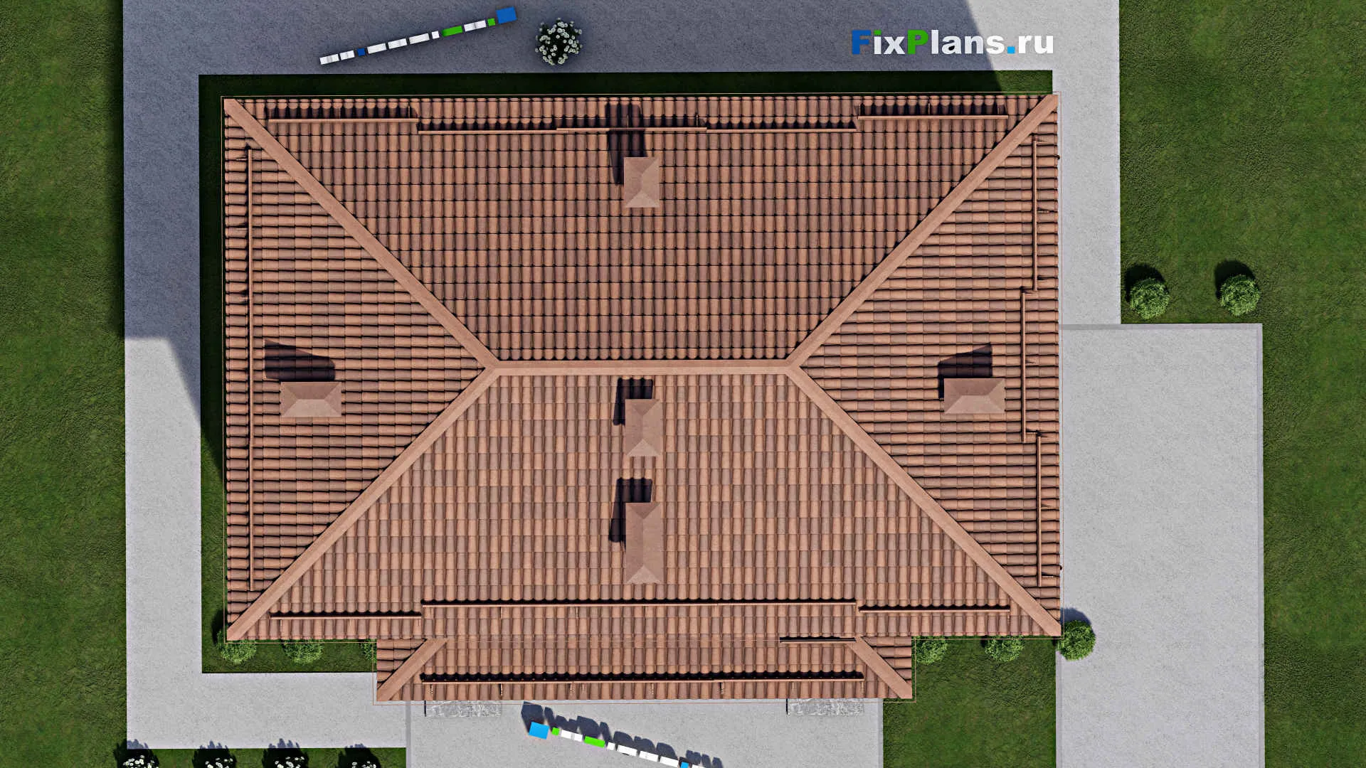 F-7226 - Проект двухэтажного дома 11 на 16, площадью 220 м² с балконом и 10 спальнями