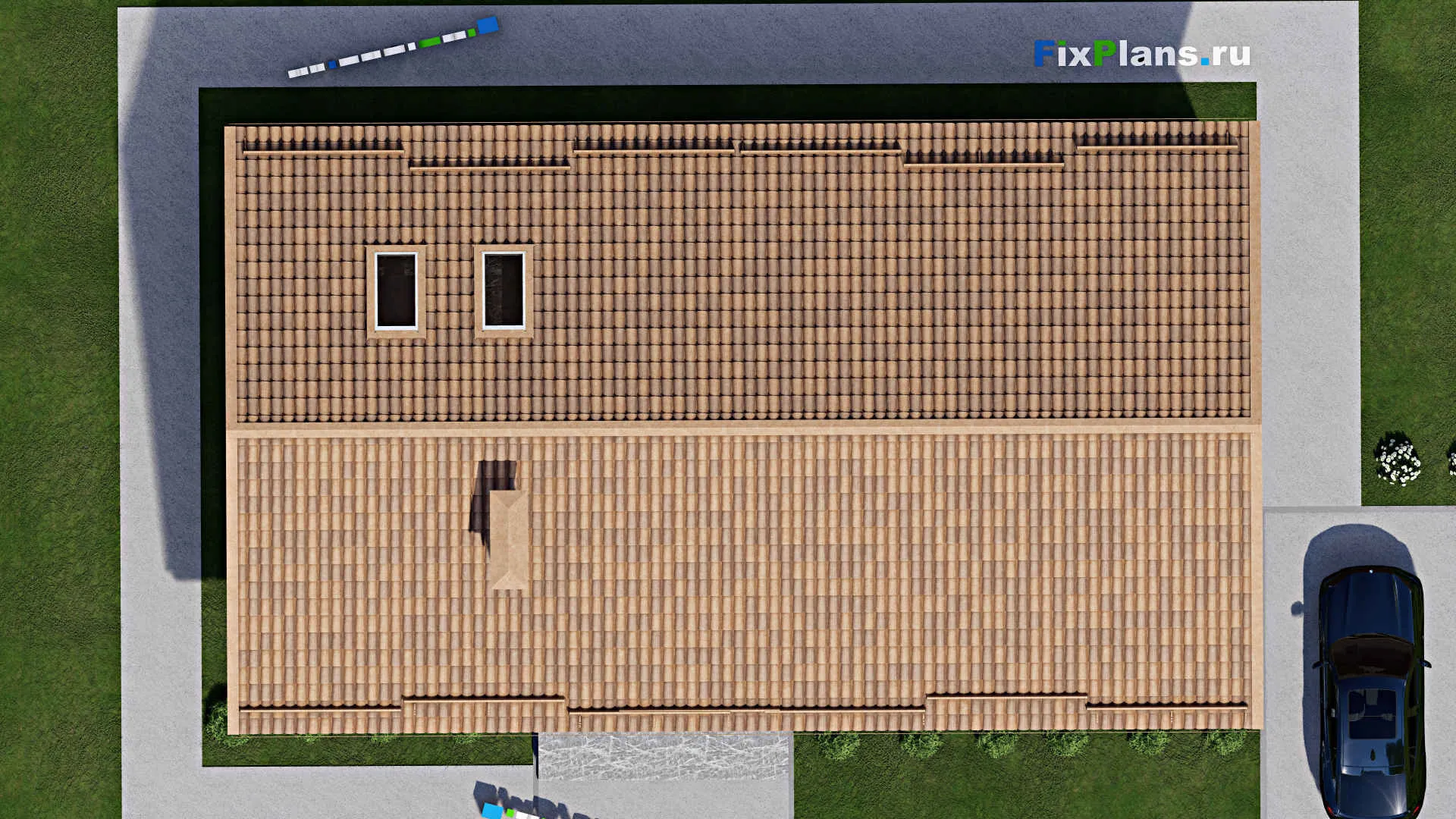 F-10970 - Проект одноэтажного дома 11 на 18, площадью 140 м² с 3 спальнями